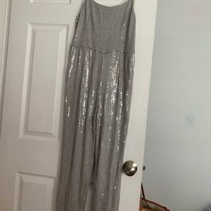 Anthropologie Jersey sequined jumpsuit